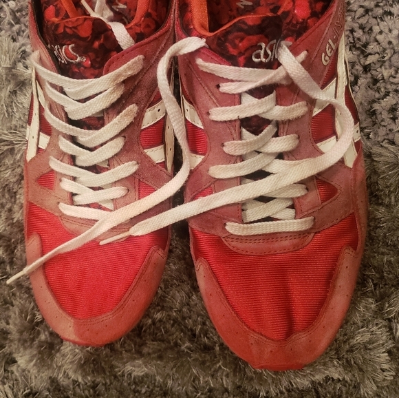Asics Gel Lyte V Romance Men\'s Sneakers Size 11 Pre-owned H504K Red & White main image 5